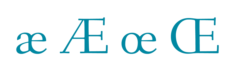 Orthographic ligatures, also called Grapheme