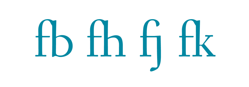 Non latin ligatures